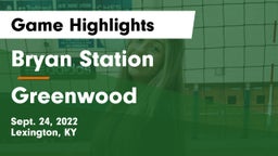 Bryan Station  vs Greenwood  Game Highlights - Sept. 24, 2022