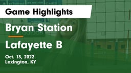 Bryan Station  vs Lafayette  B Game Highlights - Oct. 13, 2022