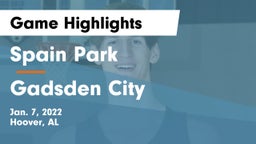 Spain Park  vs Gadsden City  Game Highlights - Jan. 7, 2022