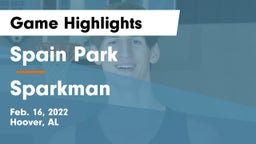 Spain Park  vs Sparkman  Game Highlights - Feb. 16, 2022