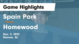Spain Park  vs Homewood  Game Highlights - Dec. 9, 2022