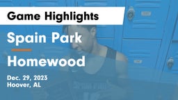 Spain Park  vs Homewood  Game Highlights - Dec. 29, 2023