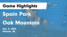 Spain Park  vs Oak Mountain  Game Highlights - Jan. 5, 2024