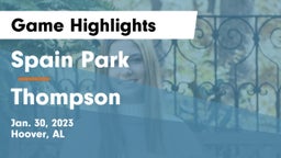 Spain Park  vs Thompson  Game Highlights - Jan. 30, 2023
