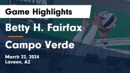 Betty H. Fairfax vs Campo Verde  Game Highlights - March 22, 2024