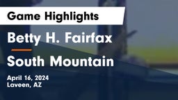 Betty H. Fairfax vs South Mountain  Game Highlights - April 16, 2024