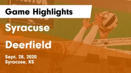 Syracuse  vs Deerfield Game Highlights - Sept. 28, 2020