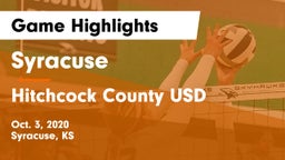 Syracuse  vs Hitchcock County USD  Game Highlights - Oct. 3, 2020