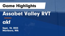 Assabet Valley RVT  vs akf Game Highlights - Sept. 18, 2023