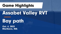 Assabet Valley RVT  vs Bay path Game Highlights - Oct. 4, 2023