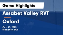 Assabet Valley RVT  vs Oxford  Game Highlights - Oct. 13, 2023
