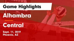 Alhambra  vs Central  Game Highlights - Sept. 11, 2019