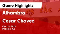 Alhambra  vs   Cesar Chavez  Game Highlights - Oct. 24, 2019