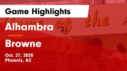 Alhambra  vs Browne  Game Highlights - Oct. 27, 2020