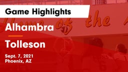 Alhambra  vs Tolleson  Game Highlights - Sept. 7, 2021