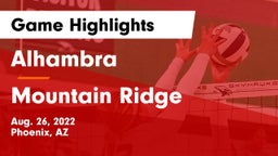 Alhambra  vs Mountain Ridge  Game Highlights - Aug. 26, 2022