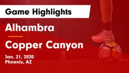 Alhambra  vs Copper Canyon  Game Highlights - Jan. 21, 2020