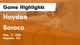 Hayden  vs Soroco Game Highlights - Feb. 11, 2022