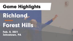 Richland  vs Forest Hills  Game Highlights - Feb. 8, 2021