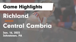 Richland  vs Central Cambria  Game Highlights - Jan. 16, 2023