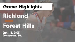 Richland  vs Forest Hills  Game Highlights - Jan. 18, 2023