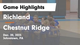 Richland  vs Chestnut Ridge  Game Highlights - Dec. 20, 2023