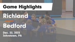 Richland  vs Bedford  Game Highlights - Dec. 22, 2023