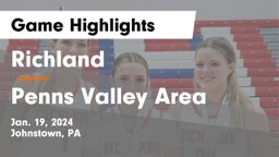 Richland  vs Penns Valley Area  Game Highlights - Jan. 19, 2024