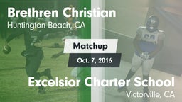 Matchup: Brethren Christian vs. Excelsior Charter School 2016