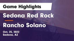 Sedona Red Rock  vs Rancho Solano  Game Highlights - Oct. 25, 2022