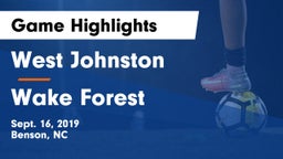 West Johnston  vs Wake Forest  Game Highlights - Sept. 16, 2019