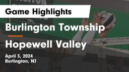 Burlington Township  vs Hopewell Valley Game Highlights - April 3, 2024