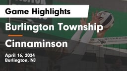 Burlington Township  vs Cinnaminson  Game Highlights - April 16, 2024