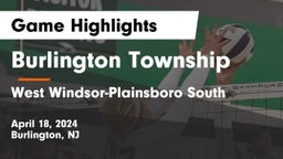 Burlington Township  vs West Windsor-Plainsboro South  Game Highlights - April 18, 2024