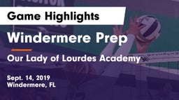 Windermere Prep  vs Our Lady of Lourdes Academy Game Highlights - Sept. 14, 2019