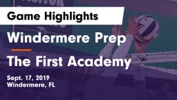 Windermere Prep  vs The First Academy Game Highlights - Sept. 17, 2019