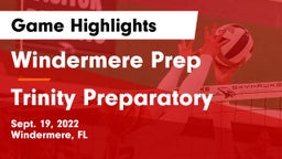 Windermere Prep  vs Trinity Preparatory  Game Highlights - Sept. 19, 2022