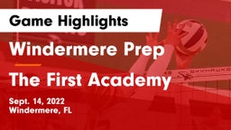 Windermere Prep  vs The First Academy Game Highlights - Sept. 14, 2022