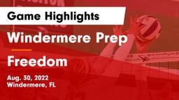 Windermere Prep  vs Freedom  Game Highlights - Aug. 30, 2022
