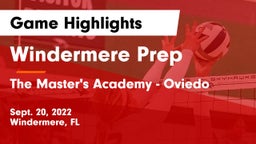 Windermere Prep  vs The Master's Academy - Oviedo Game Highlights - Sept. 20, 2022