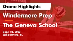 Windermere Prep  vs The Geneva School Game Highlights - Sept. 21, 2022