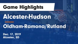 Alcester-Hudson  vs Oldham-Ramona/Rutland  Game Highlights - Dec. 17, 2019