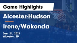 Alcester-Hudson  vs Irene/Wakonda Game Highlights - Jan. 21, 2021