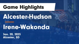 Alcester-Hudson  vs Irene-Wakonda Game Highlights - Jan. 20, 2023