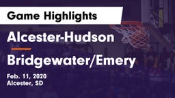 Alcester-Hudson  vs Bridgewater/Emery Game Highlights - Feb. 11, 2020