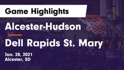 Alcester-Hudson  vs Dell Rapids St. Mary Game Highlights - Jan. 28, 2021