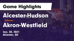 Alcester-Hudson  vs Akron-Westfield  Game Highlights - Jan. 30, 2021