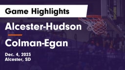 Alcester-Hudson  vs Colman-Egan  Game Highlights - Dec. 4, 2023