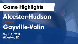 Alcester-Hudson  vs Gayville-Volin Game Highlights - Sept. 5, 2019