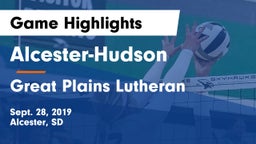 Alcester-Hudson  vs Great Plains Lutheran  Game Highlights - Sept. 28, 2019